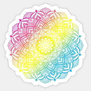 Pansexual Pride Striped Mandala Sticker